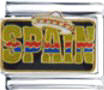 Spain with sombrero - enamel 9mm Italian charm
